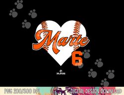 baseball heart starling marte new york mlbpa png, sublimation copy