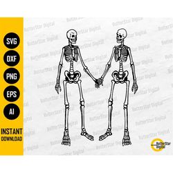 skeletons hold hands svg | dead love svg | gothic decal t-shirt vinyl graphics | cut files printable clip art vector dig