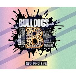 bulldogs sublimation png eps cricut cutfile school football baseball basketball cheer team spirit logo