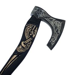 valhalla axe is a handcrafted viking axe that is perfect for camping, hunting, outdoor activities, wood splitting,.