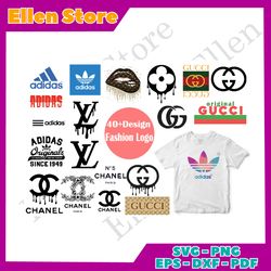 40 designs fashion brand logo svg bundle