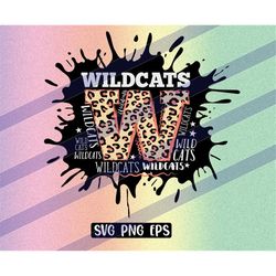 wildcats sublimation png eps cricut cutfile school football  baseball basketball cheer team spirit logo