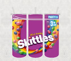 Wildberry Skittles Tumbler Png, Sublimation Tumbler Png, Tumbler Wrap, 20oz skinny Tumbler Png Digital Download