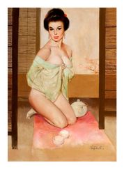 vintage pin up girl - cross stitch pattern counted vintage pdf - 111-416