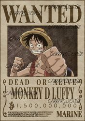 one piece wanted ,anime png