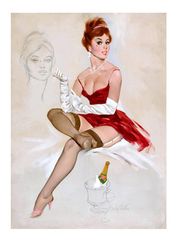 vintage pin up girl - cross stitch pattern counted vintage pdf - 111-425