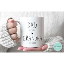 dad, grandpa 2 - new baby announcement, baby reveal, dad to grandpa, father's day gift, new grandpa gift, new grandpa mu