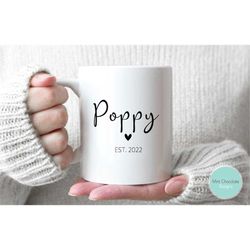 poppy - new poppy gift, new grandpa gift, poppy gift, grandpa again gift, baby reveal gift, new baby announcement, baby