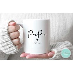 papa - new papa gift, papa again gift, new grandpa gift, future papa mug, baby reveal mug, baby announcement, papa mug,