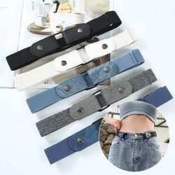 5 pcs no-buckle elastic stretch waist belt- buckleless hassle stretch waist belt for women and men