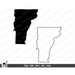Vermont SVG  State Clip Art Cut File Silhouette dxf eps png jpg  Instant Digital Download