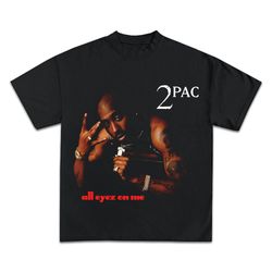 2pac all eyez on eye graphic t-shirt | rap tee vintage style tupac shakur | album tour merch concert biggie smalls