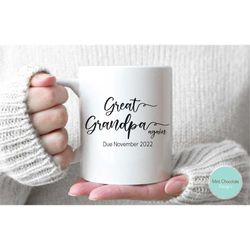 great grandpa again - pregnancy announcement, great grandpa again gift, baby again, great grandpa mug, custom great gran
