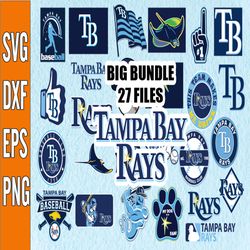 bundle 27 files tampa bay rays baseball team svg, tampa bay rays svg, mlb team  svg, mlb svg, png, dxf, eps, jpg, instan