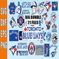 bundle 21 files toronto blue jays baseball team svg, toronto blue jays svg, mlb team  svg, mlb svg, png, dxf, eps, jpg,