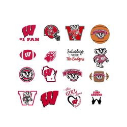 wisconsin badgers bundle svg, sport svg, wisconsin badgers svg, wisconsin badgers logo svg, wisconsin badgers fan svg, w