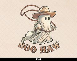 boo haw png, western ghost png, retro halloween design, cowboy ghost