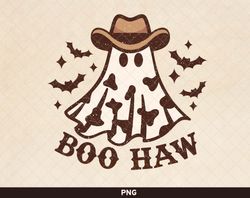 boo haw png, western ghost png, retro halloween design, cowboy ghost png, western halloween sublimation