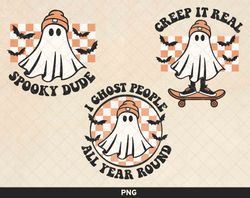 cool ghost bundle png, creep it real png, spooky dude png,