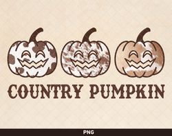 country pumpkin png, retro halloween design, western halloween sublimation