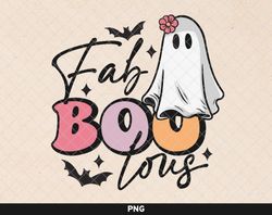 fab boo lous png sublimation, retro pink halloween png, cute ghost halloween design