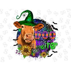 western boo heifer halloween png sublimation design, halloween png, boo heifer png, halloween heifer png, heifer png, di