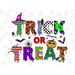 trick or treat png sublimation design, halloween png, witch png, halloween png design, western halloween png, digital do