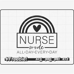 nurse svg, nurse mode svg, rainbow nurse shirt, rn svg, nurse png, nursing svg, nurse life svg, registered nurse, school