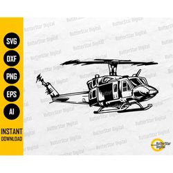 huey helicopter svg | bell uh-1 iroquois | army military combat vehicle soldier veteran | cutting file vector clipart di