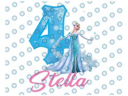 personalized frozen number birthday, elsa girl's birthday png, frozen matching family png, happy birthday girl png, cust