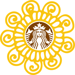 sunflower starbucks coffee, starbucks cup wrap svg, starbucks logo svg, instant download, png, svg, dxf, eps, pdf file