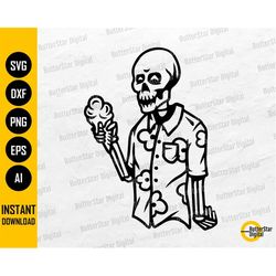 skeleton with ice cream svg | summer decal t-shirt sticker vinyl graphics | cricut cut file printable clip art vector di