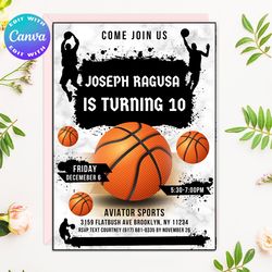 basketball invitations, basketball birthday invitation, basketball birthday party invitation, sport birthday invitation