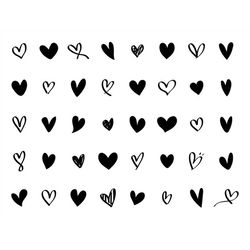 heart svg bundle, heart svg, hand drawn heart svg, open heart svg, doodle heart svg, sketch heart svg, love svg,valentin