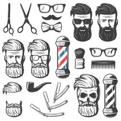 hairdresser bundle equipment svg cut files for cricut, barber shop svg bundle, hairdresser silhouette, hairdresser vecto