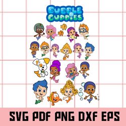 bubble guppies svg, bubble guppies clipart, bubble guppies digital clipart, bubble guppies png, bubble guppies eps