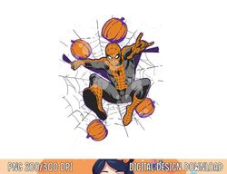 Marvel Spider-Man Web & Pumpkins Halloween png, sublimation copy