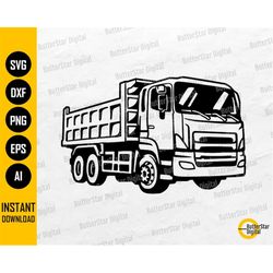 dump truck svg | construction svg | truck illustration decal vinyl graphics | cricut cut file clipart vector digital dow