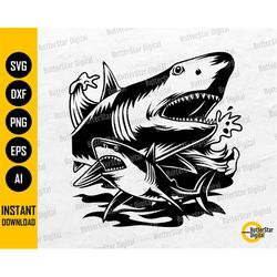 shark svg | wild animal t-shirt decal sticker vinyl graphics | cricut cutting file silhouette cuttable clipart vector di