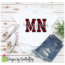 minnesota buffalo plaid svg/png