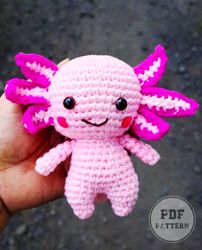 crochet aksolotl  amigurumi pdf pattern