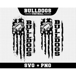 bulldogs football svg, bulldogs mascot svg, game day svg, football svg, usa flag svg, cut file printable cricut maker si
