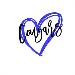 cougars heart svg