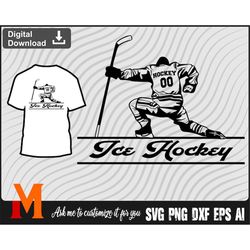 ice hockey silhouette 2 two, hockey player, ice hockey svg, sports svg - svg cut file, png, vector, silhouette digital d