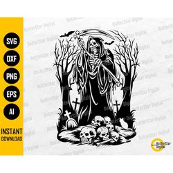 death svg | grim reaper svg t-shirt decal vinyl stencil graphics | cricut cut file silhouette cuttable clipart vector di