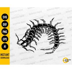 centipede svg | insect svg | animal illustration drawing graphics | cricut cut files cameo printable clip art vector dig