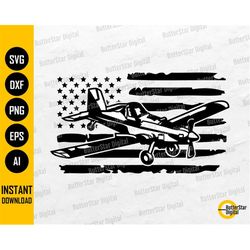 us crop duster svg | usa single prop airplane svg | farm decal shirt decor | cricut silhouette cutting clipart vector di