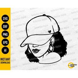 african american hat low cap smirk black woman svg | cricut cutting file silhouette printable clipart vector digital dow