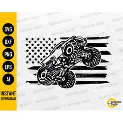 us monster truck svg | american muscle car svg | usa 4x4 off road vehicle | cricut cut file printable clipart vector dig