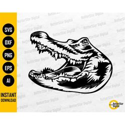 crocodile head svg | reptile svg | gator vinyl decal t-shirt graphics | cricut cutting file printable clip art vector di